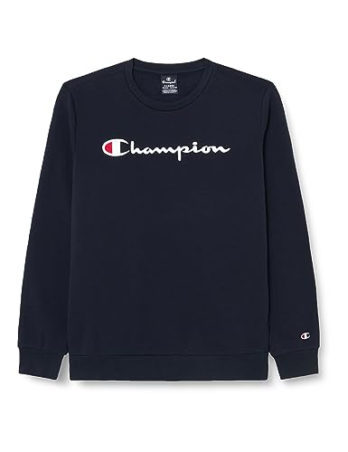 Champion Kinder und Jugendliche Legacy American Classics B Ultralight Powerblend Fleece Crewneck Sweatshirt, Blu Marino, 15-16 Jahre von Champion