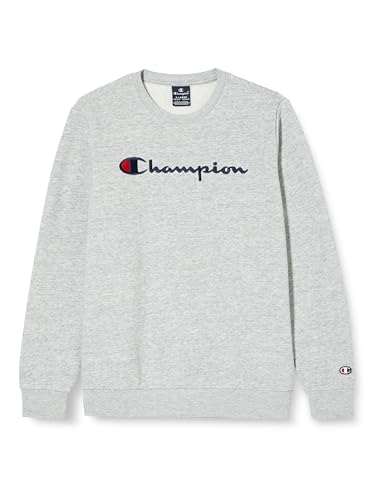 Champion Kinder und Jugendliche Legacy American Classics B Ultralight Powerblend Fleece Crewneck Sweatshirt, Grigio Melange, 11-12 Jahre von Champion