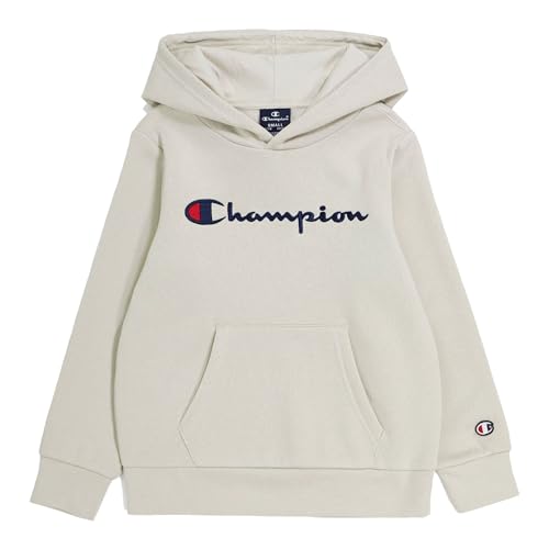 Champion Kinder und Jugendliche Legacy American Classics B-Ultralight Powerblend Fleece Kapuzenpullover, Grigio Argento, 7-8 Jahre von Champion