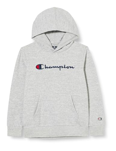 Champion Kinder und Jugendliche Legacy American Classics B-Ultralight Powerblend Fleece Kapuzenpullover, Grigio Melange, 11-12 Jahre von Champion