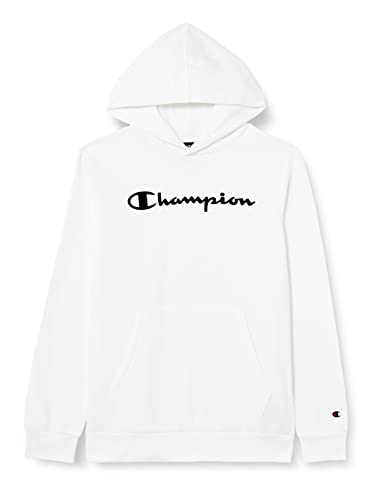 Champion Kinder und Jugendliche Legacy American Classics-Ultra Light Powerblend Fleece Logo Kapuzenpullover, Weiß, 3-4 Jahre von Champion