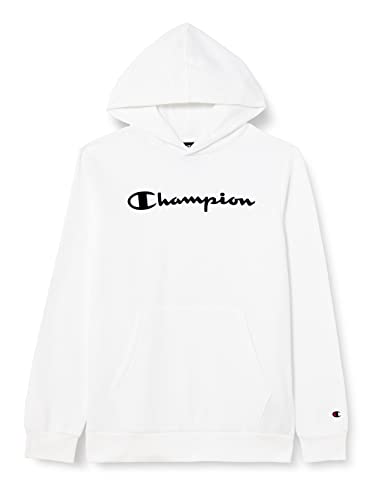 Champion Kinder und Jugendliche Legacy American Classics Ultra Light Powerblend Fleece Logo Kapuzenpullover, Weiß, 5-6 Jahre von Champion