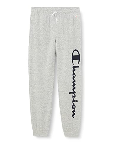 Champion Kinder und Jugendliche Legacy American Classics Ultra Light Powerblend Terry Big Logo Rib Cuff Trainingshose, Grau, 11-12 Jahre von Champion