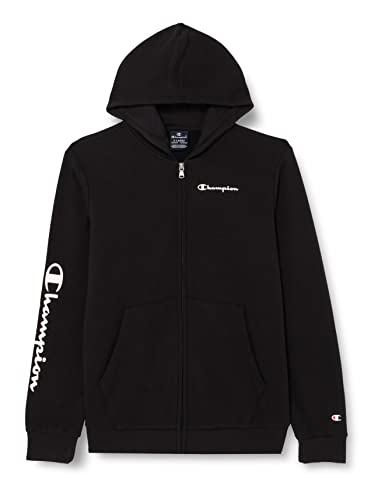 Champion Kinder und Jugendliche Legacy American Classics Ultra Light Powerblend Terry Full Zip Kapuzenpullover, Schwarz, 7-8 Jahre von Champion