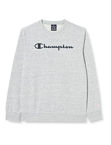 Champion Kinder und Jugendliche Legacy American Classics Ultra Light Powerblend Terry Logo Crewneck Sweatshirt, Grau, 11-12 Jahre von Champion