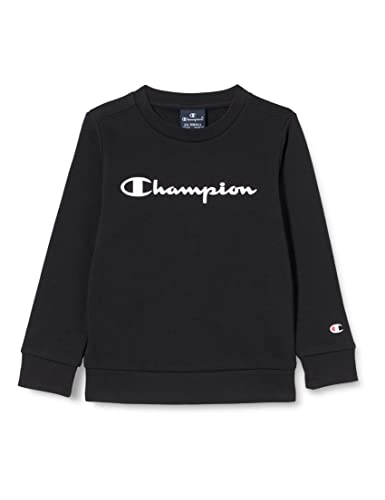 Champion Kinder und Jugendliche Legacy American Classics-Ultra Light Powerblend Terry Logo Crewneck Sweatshirt, Schwarz, 11-12 Jahre von Champion