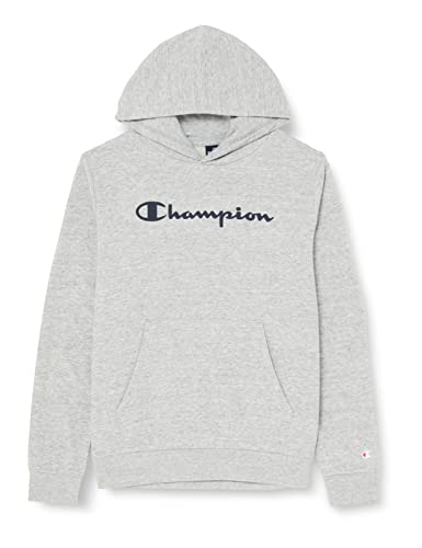 Champion Kinder und Jugendliche Legacy American Classics-Ultra Light Powerblend Terry Logo Kapuzenpullover, Grau, L von Champion