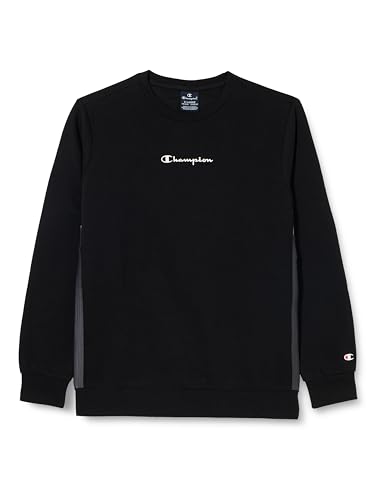 Champion Kinder und Jugendliche Legacy American Tape B Ultralight Powerblend Fleece Crewneck Sweatshirt, Nero, 11-12 Jahre von Champion