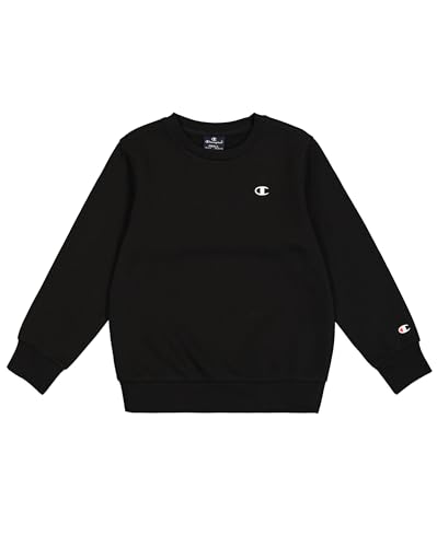Champion Jungen Legacy Basics B-Ultralight Powerblend Fleece Crewneck Sweatshirt, Schwarz, 92-98 (3-4 Jahre) von Champion