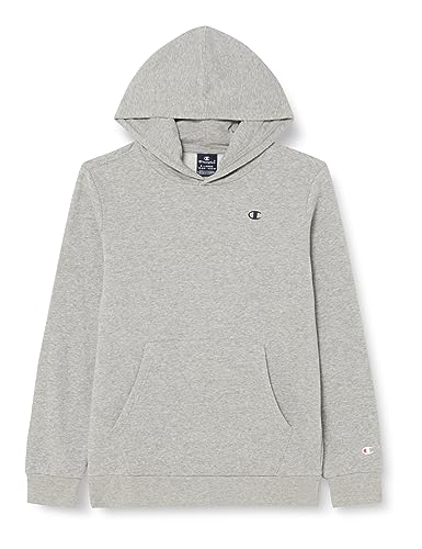 Champion Kinder und Jugendliche Legacy Basics B-Ultralight Powerblend Fleece Kapuzenpullover, Helles Heather Grey, 7-8 Jahre von Champion