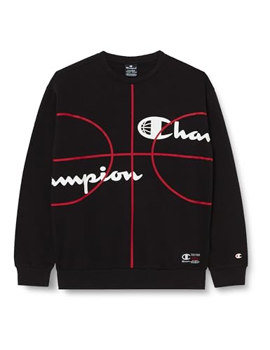 Champion Kinder und Jugendliche Legacy Basketball B Ultralight Powerblend Fleece Crewneck Sweatshirt, Nero, 13-14 Jahre von Champion