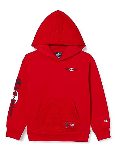 Champion Kinder und Jugendliche Legacy Basketball B Ultralight Powerblend Fleece Kapuzenpullover, Rosso Scuro, 13-14 Jahre von Champion