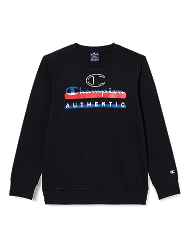 Champion Kinder und Jugendliche Legacy Graphic Shop B Ultralight Powerblend Fleece Crewneck Sweatshirt, Nero, 11-12 Jahre von Champion