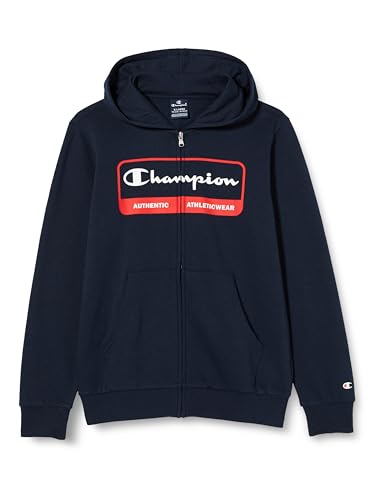 Champion Kinder und Jugendliche Legacy Graphic Shop B Ultralight Powerblend Fleece Full Zip Kapuzenpullover, Marineblau, 15-16 Jahre von Champion