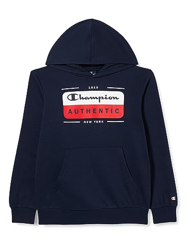 Champion Kinder und Jugendliche Legacy Graphic Shop B Ultralight Powerblend Fleece Kapuzenpullover, Blu Marino, 9-10 Jahre von Champion