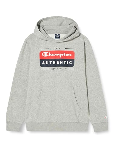 Champion Kinder und Jugendliche Legacy Graphic Shop B Ultralight Powerblend Fleece Kapuzenpullover, Grigio Melange Chiaro, 7-8 Jahre von Champion