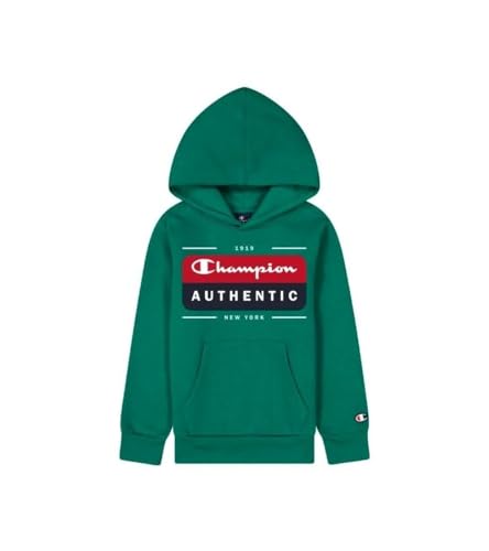 Champion Kinder und Jugendliche Legacy Graphic Shop B Ultralight Powerblend Fleece Kapuzenpullover, Verde Scuro, 13-14 Jahre von Champion