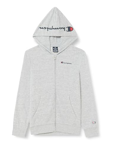 Champion Kinder und Jugendliche Legacy Icons B-Ultralight Powerblend Terry Full-Zip Kapuzenpullover, hellgrau, 15-16 Jahre von Champion