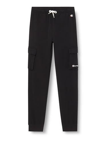 Champion Kinder und Jugendliche Legacy Icons B-Ultralight Spring Terry C-Logo Rib Cuff Cargo Trainingshose, Schwarz, 9-10 Jahre von Champion