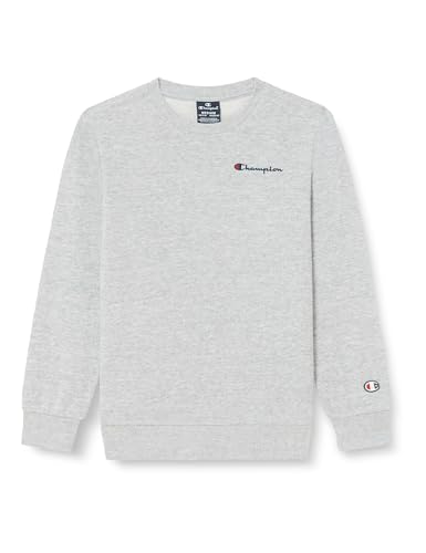 Champion Kinder und Jugendliche Legacy Icons B-Ultralight Spring Terry Small Script Logo Crewneck Sweatshirt, hellgrau, 9-10 Jahre von Champion