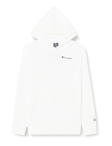 Champion Kinder und Jugendliche Legacy Icons B-Ultralight Spring Terry Small Script Logo Kapuzenpullover, Weiß, 15-16 Jahre von Champion
