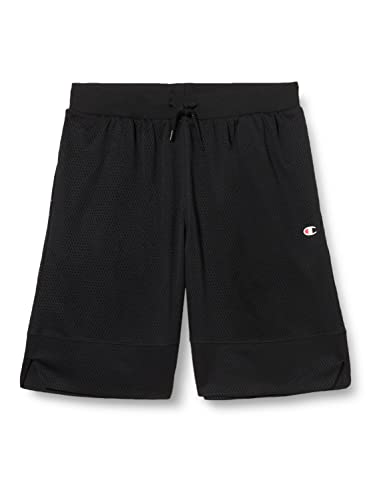 Champion Kinder und Jugendliche Legacy Neon Spray-Soft Mesh Bermuda Shorts, Schwarz, 7-8 Jahre von Champion