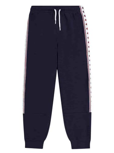 Champion Kinder und Jugendliche Legacy Retro Sport Tape Ultralight Spring Terry Rib Cuff Trainingshose, Marineblau, 9-10 Jahre von Champion