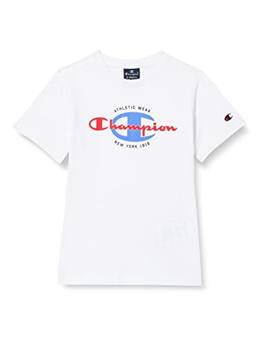 Champion Kinder und Jungen Legacy Graphic Shop C S/S Kurzarm Shirt, Bianco, 15-16 anni von Champion