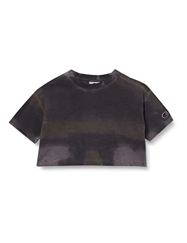 Champion Kleine Mädchen und Mädchen Rochester 1919-Champion Logo Tie Dye Oversized Kurzarm Shirt, Nero, 11-12 anni von Champion