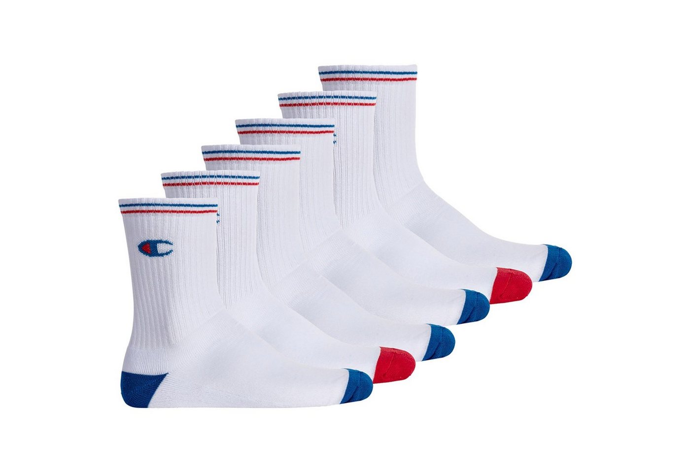 Champion Kurzsocken Unisex Socken, 6 Paar - Crew Socken, Logo von Champion