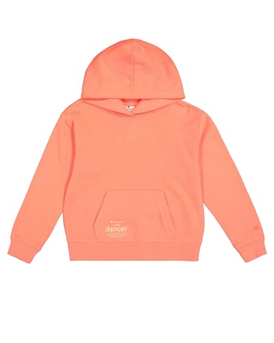 Champion Legacy Emotional Dance G (405013) – Ultraleichtes, weiches, kompaktes Fleece-Kapuzenpullover (240 g), Erdbeersorbet (DBR), 5–6 Jahre (XS), Mädchen FW24 von Champion