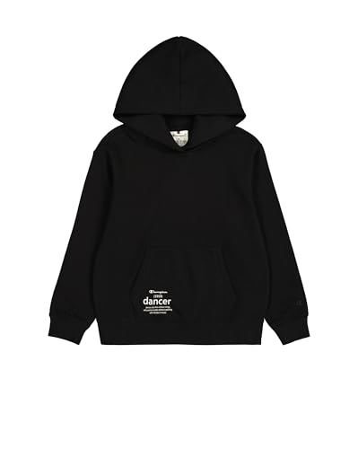 Champion Legacy Emotional Dance G (405013) – Ultraleichtes, weiches, kompaktes Fleece-Kapuzenpullover (240 g), Schwarz (NBK), 5–6 Jahre (XS), Mädchen FW24 von Champion