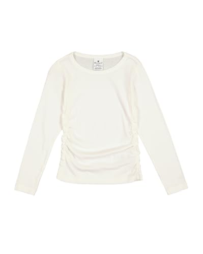 Champion Legacy Emotional Dance G (405021) – Weiche Baumwolle 1x1 Rippe (190 g) LS Langarm-T-Shirt mit Rundhalsausschnitt, Marshmallow (STR), 3–4 Jahre (XXS), Mädchen FW24 von Champion