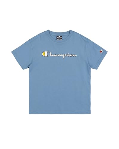 Champion Legacy Play With Graphics B (306911) – SS-T-Shirt mit Rundhalsausschnitt, Türkisblau (CBU), 3–4 Jahre (XXS), Jungen FW24 von Champion