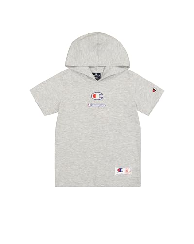 Champion Legacy Retro Sport B (306855) – SS-Kapuzen-T-Shirt, Graumeliert, 3–4 Jahre (XXS), Kind FW24 von Champion