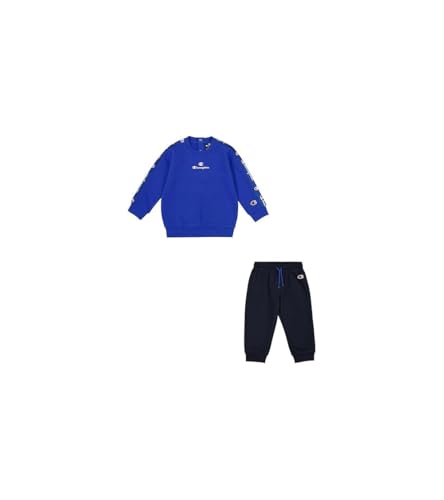 Champion Legacy Retro Sport TD (306867) – Ultralight Powerblend Fleece Crewneck Full, Deep Blue/Navy (BAI/NNY), 9 Monate (74) Kinder FW24 von Champion