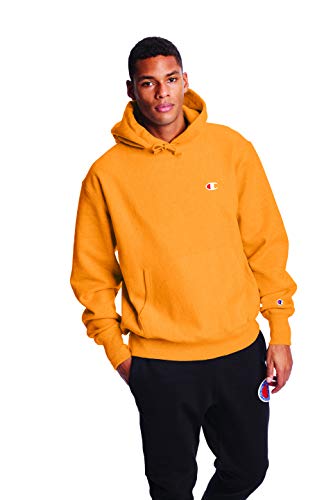 Champion Herren Hoodie, Reverse Weave Fleece Bequemer Pullover Sweatshirt für, Grafik Hoody, C-Gold, XXL von Champion