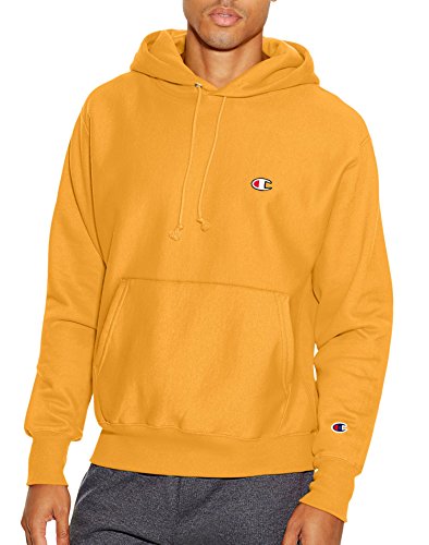 Champion Herren Hoodie, Reverse Weave Fleece Bequemer Pullover Sweatshirt für, Grafik Hoody, C-Gold, XXL von Champion