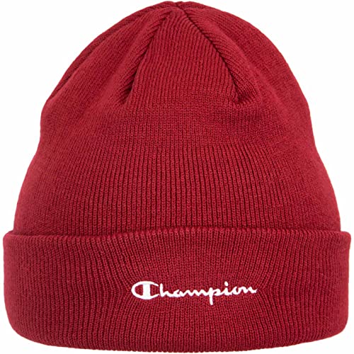 Champion Logo Beanie Wintermütze (one Size, Dark red) von Champion