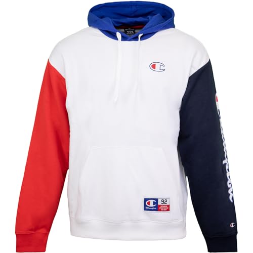 Champion Logo Hoody Kapuzenpullover (DE/NL/SE/PL, Alphanumerisch, XL, Regular, Regular, WHT/NNY/ROX) von Champion