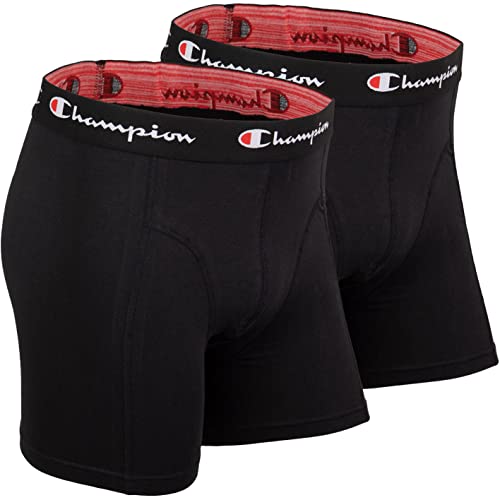 Champion Logo Retroshorts Boxershorts 2er Pack (M, Black KK001) von Champion