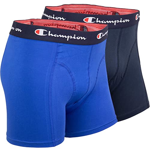 Champion Logo Retroshorts Boxershorts 2er Pack (M, Blue) von Champion