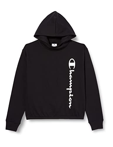 Champion Mädchen American Classics Maxi-Logo Hooded Sweatshirt, Schwarz, 13-14 Jahre von Champion