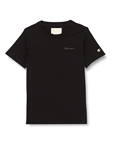 Champion Mädchen Eco Future Light Jersey Regular S/S T-Shirt, Schwarz, 15-16 Jahre von Champion