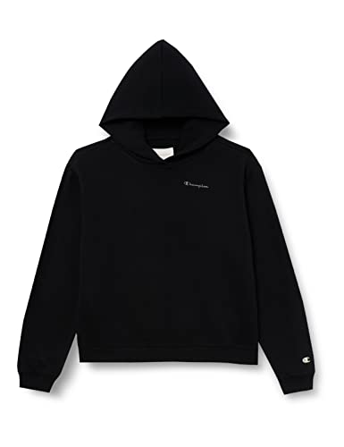 Champion Mädchen Eco Future Spring Terry Boxy Hooded Sweatshirt, Nero, 15-16 anni von Champion