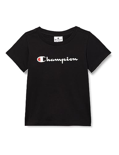 Champion Mädchen Legacy American Classics G-S-s Crewneck T-Shirt, Schwarz, 11-12 Jahre von Champion