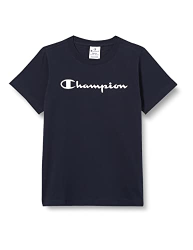 Champion Mädchen Legacy American Classics - Logo Regular S/S T-Shirt, Marineblau, 13-14 Jahre von Champion