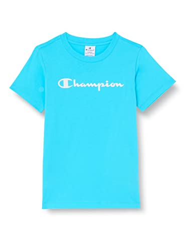 Champion Mädchen Legacy American Classics Regular S/S Logo T-Shirt, himmelblau, 11-12 Jahre von Champion