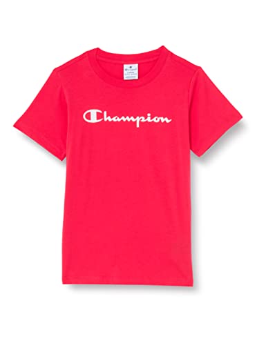 Champion Mädchen Legacy American Classics Regular S/S Logo T-Shirt, rot, 13-14 Jahre von Champion