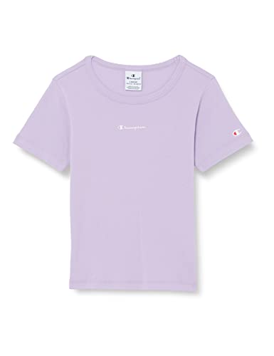 Champion Mädchen Legacy American Classics-Soft Cotton 1x1 Rib Small Logo Boxy S/S T-Shirt, Lavendel, 13-14 Jahre von Champion